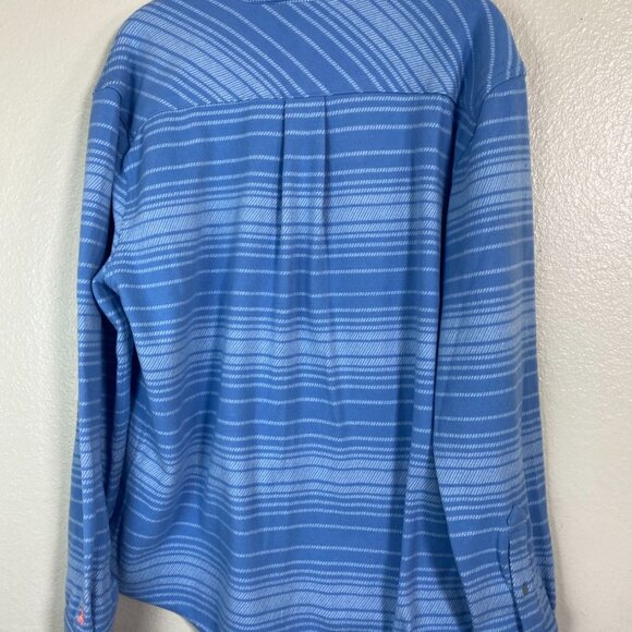 Chubbies Blue Fleece Shirt Jacket Men Size Medium Button Up Long Shacket - Picture 13 of 16